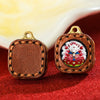 Tibetan Mini Tsa-Tsa Thangka Pendant — Hand-Painted Sacred Icon in Leather Casing Buddha Tibet
