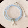 Buddha Tibet Aquamarine & Labradorite Triple Wrap Bracelet