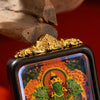 Tibetan Tsa-Tsa Thangka Pendant — Hand-Painted Deity Box Necklace Buddha Tibet