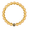 Citrine Bracelet With 5 Stone Pairings — Green Phantom, Agate, Sandalwood, Amber & Tiger Eye