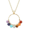 Multi-Stone Crystal Necklace — Seven Colors Worn Close to the Heart