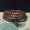 Black Rosewood 108-Bead Mala Bracelet — Natural Wood Prayer Beads in Round, Barrel & Wrap Styles Buddha Tibet