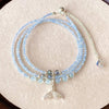 Buddha Tibet Aquamarine & Labradorite Triple Wrap Bracelet