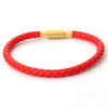 5mm Lucky Bead Cord Bracelet — Adjustable Leather & Steel Wire Base for Fortune Beads - 5mm Red Leather CordBuddha Tibet