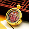 Ghau Box Pendant with Hand-Painted Tsakli Deity — Miniature Tibetan Locket Necklace Buddha Tibet