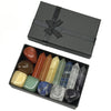Natural Crystal Point Set — Seven Raw Stones for Desk, Shelf, or Stillness