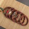 Buddha Tibet Yak Bone Talisman Bracelet - Dzi, Tiger Eye & Dragon