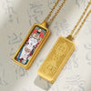 Tibetan Hand-Painted Thangka Pendant — Titanium Steel Frame with Chain, 14 Designs Buddha Tibet