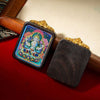 Tibetan Tsa-Tsa Thangka Pendant — Hand-Painted Deity Box Necklace Buddha Tibet