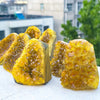 Natural Citrine Crystal Cluster — Raw Yellow Geode for Home Display & Energy Cleansing