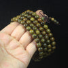Argentine Green Sandalwood Mala Bracelet — 108-Bead Wood Mala for Daily Practice & Calm Buddha Tibet