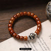 Buddha Tibet Three-Eye Dzi Yak Bone Bracelet - Balance & Prosperity