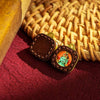 1cm Micro Tsa-Tsa Thangka Pendant — Hand-Painted Deity in Square Leather Casing Buddha Tibet