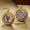 Tibetan Ghau Pendant — Hand-Painted Deity Tsakli in Filigree Brass Buddha Tibet