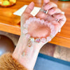 Rose Quartz Gourd Bead Bracelet — Natural Crystal Charm for Love & Good Fortune Buddha Tibet