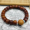 Buddha Tibet Yak Bone Spacer Bracelet - Bodhi, Dzi & Cinnabar