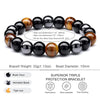 Triple Protection Bracelet — Obsidian, Tiger Eye & Hematite