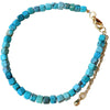 Turquoise Cube Bracelet - Small Blocks, Bright Blue