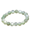 Green Moonstone Bracelet — 7A Natural Stone Beads, Rare Color Variant Buddha Tibet