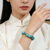 Blue Magnesite Statement Bracelet - Large Oval Focal Stone