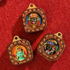 Tibetan Mini Tsa-Tsa Thangka Pendant — Hand-Painted Sacred Icon in Leather Casing Buddha Tibet