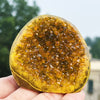 Natural Citrine Crystal Cluster — Raw Yellow Geode for Home Display & Energy Cleansing