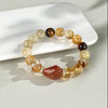 Yellow Citrine Pixiu Bracelet Collection — Natural Asai Crystal Charms For Wealth & Protection