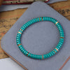 Turquoise Disc Spacer Bracelet - Bright Color, Clean Shine