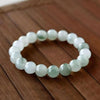 Tianshan Green Jade Bead Bracelet — 8mm Natural Stone for Calm & Balance Buddha Tibet