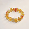 Citrine Bead Bracelet Collection — Original Designs With Tiger Eye, Pixiu & Strawberry Quartz