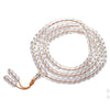 White Crystal 108-Bead Mala Bracelet — Tibetan Barrel-Cut with Colorful Cord Buddha Tibet