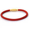 5mm Lucky Bead Cord Bracelet — Adjustable Leather & Steel Wire Base for Fortune Beads - 5mm Red Steel WireBuddha Tibet