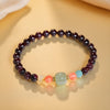 Garnet & Hetian Jade Bracelet — Lucky Charm Bead Bracelet for Wealth & Protection - Hetian Jade GourdBuddha Tibet