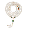 White Bodhi Root Mala Bracelet — 108-Bead Buddhist Prayer Beads for Calm & Clarity Buddha Tibet