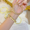 Natural Lemon Citrine Bracelet — Clear Crystal Strand For Prosperity, Three Clarity Grades
