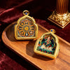 Tibetan Thangka Deity Pendant — Hand-Painted Tsa-Tsa Amulet, Wealth & Protection Figures Buddha Tibet