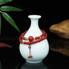 Liangshan South Red Agate & Jadeite Double-Loop Bracelet — Persimmon Red, Mountain Stone