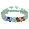 Regenbogenkristall-Perlenarmband — doppelreihig 6 mm Achat & Chalcedon
