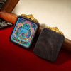 Tibetan Tsa-Tsa Thangka Pendant — Hand-Painted Deity Box Necklace Buddha Tibet