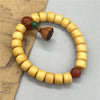 Buddha Tibet Yak Bone Charm Bracelet - Lotus, Pixiu & Gourd