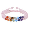 Regenbogenkristall-Perlenarmband — doppelreihig 6 mm Achat & Chalcedon