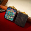 Tibetan Tsa-Tsa Thangka Pendant — Hand-Painted Deity Box Necklace Buddha Tibet