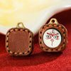 Tibetan Mini Tsa-Tsa Thangka Pendant — Hand-Painted Sacred Icon in Leather Casing Buddha Tibet
