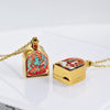 Tibetan Ghau Locket Necklace — Opening Shrine Pendant with Thangka Deity Art Buddha Tibet