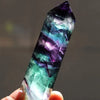 Rainbow Fluorite Crystal Tower — Seven-Chakra Stone for Clarity & Inner Focus - Buddha Tibet xd00108