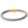 5mm Lucky Bead Cord Bracelet — Adjustable Leather & Steel Wire Base for Fortune Beads - 5mm Silver - Grey Steel WireBuddha Tibet