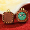 Tibetan Mini Tsa-Tsa Thangka Pendant — Hand-Painted Sacred Icon in Leather Casing Buddha Tibet