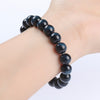 7A Blue Tiger Eye Bead Bracelet — Natural Hawk Eye With Deep Blue Chatoyancy
