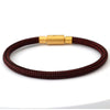5mm Lucky Bead Cord Bracelet — Adjustable Leather & Steel Wire Base for Fortune Beads - 5mm Brown Steel WireBuddha Tibet