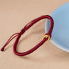 Vajra-Knoten-Partnerarmband – Handgewebtes rotes Band für Zwei